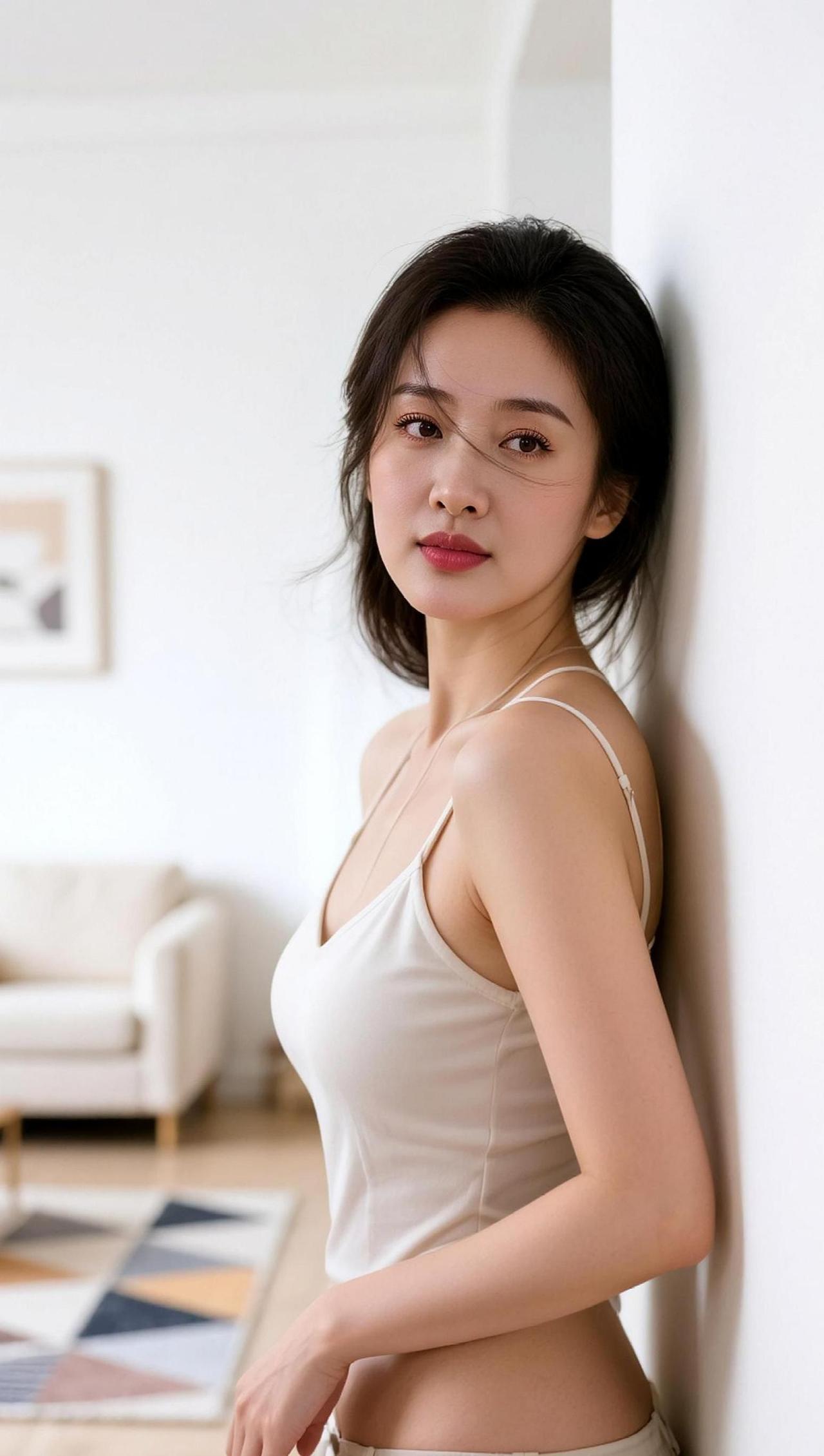 AI青春质感写真 抖音ai创作 气质女神 极简主义风格