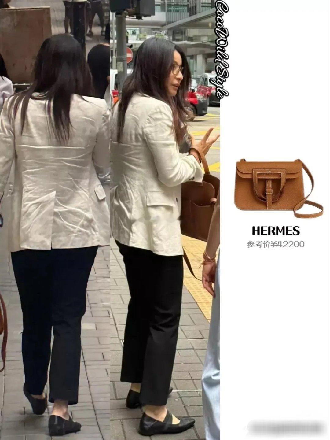 有网友在香港中环街边偶遇 郭晶晶 ，好家伙有钱人穿的衣服都是皱巴巴的。不得不说，