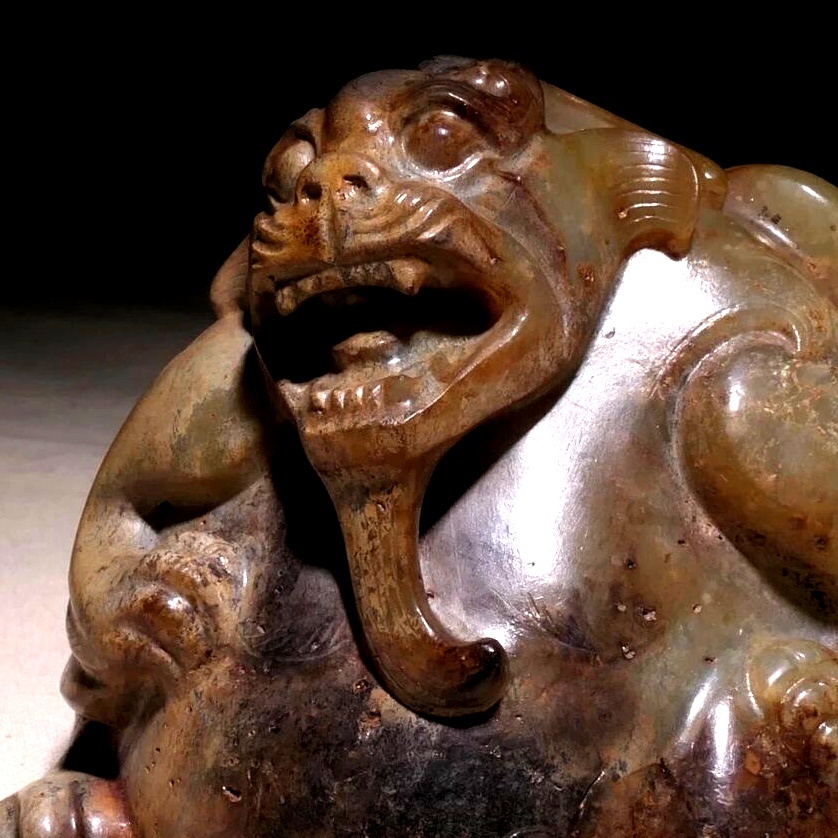 高古玉 汉熊数量略大，现在市面上还能见到，大小不一价格各有不同…… 上海