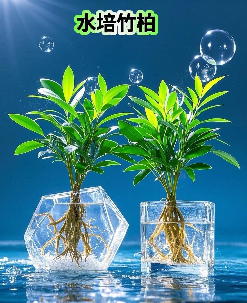 🌿养绿植就选水培竹柏，闭眼入不亏！宝子们，还在为室内绿植纠结吗？这盆...