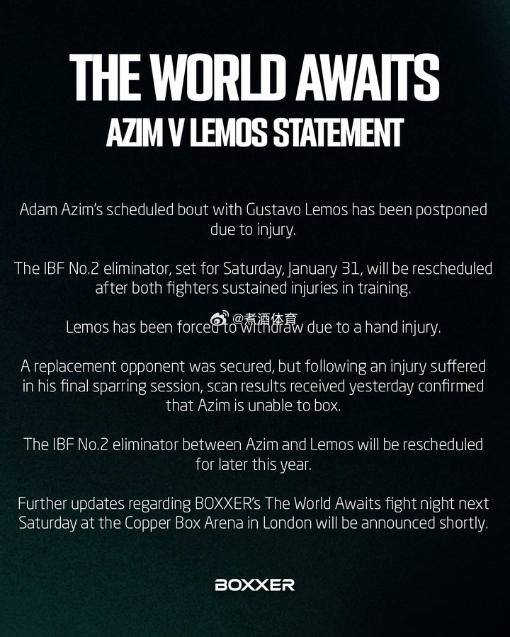 拳坛速递 亚当-阿齐姆（Adam Azim）与古斯塔沃·莱莫斯（Gustavo 