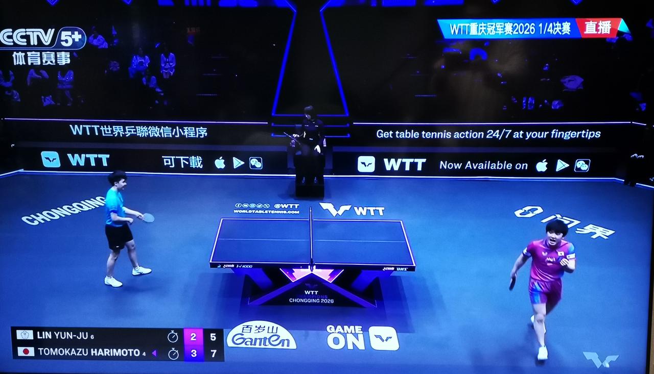 张本智和赢林昀儒，
不是赢在球技上，
而是赢在了忘我拼搏的心态上。