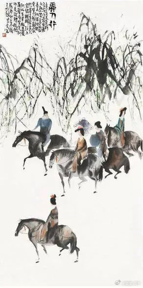 阳春二三月，杨柳齐作花。春风一夜入闱闼，杨花飘荡落南家。含情出户脚无力，拾得杨花