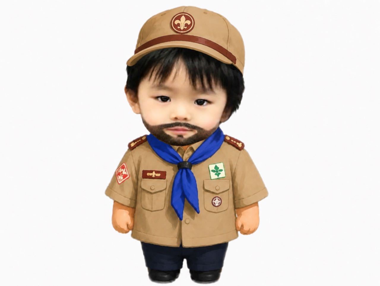 当上童子军了不起哦 