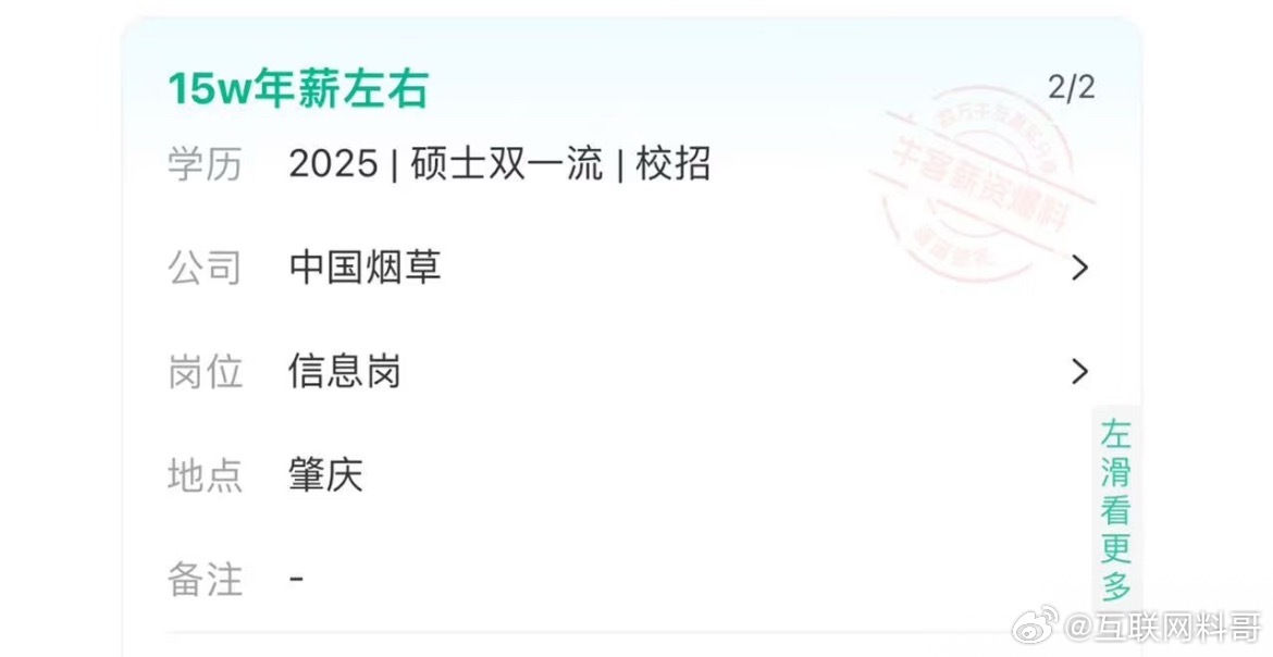 这就是烟草单位的真实工资水平！ ​​​