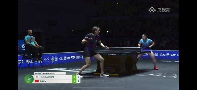 #陈熠亚锦赛冠军#乒乓球亚锦赛女单决赛，陈熠3-0战胜张本美和，夺得亚锦赛女单冠军，比分：11-5、
