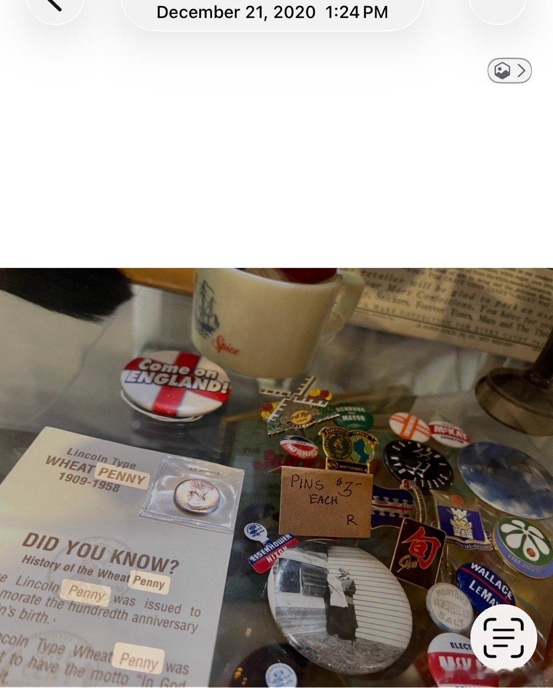 我喜欢逛古董店，曾经见到两枚1909版、从未流通过的林肯一分硬币，当时以每枚五元