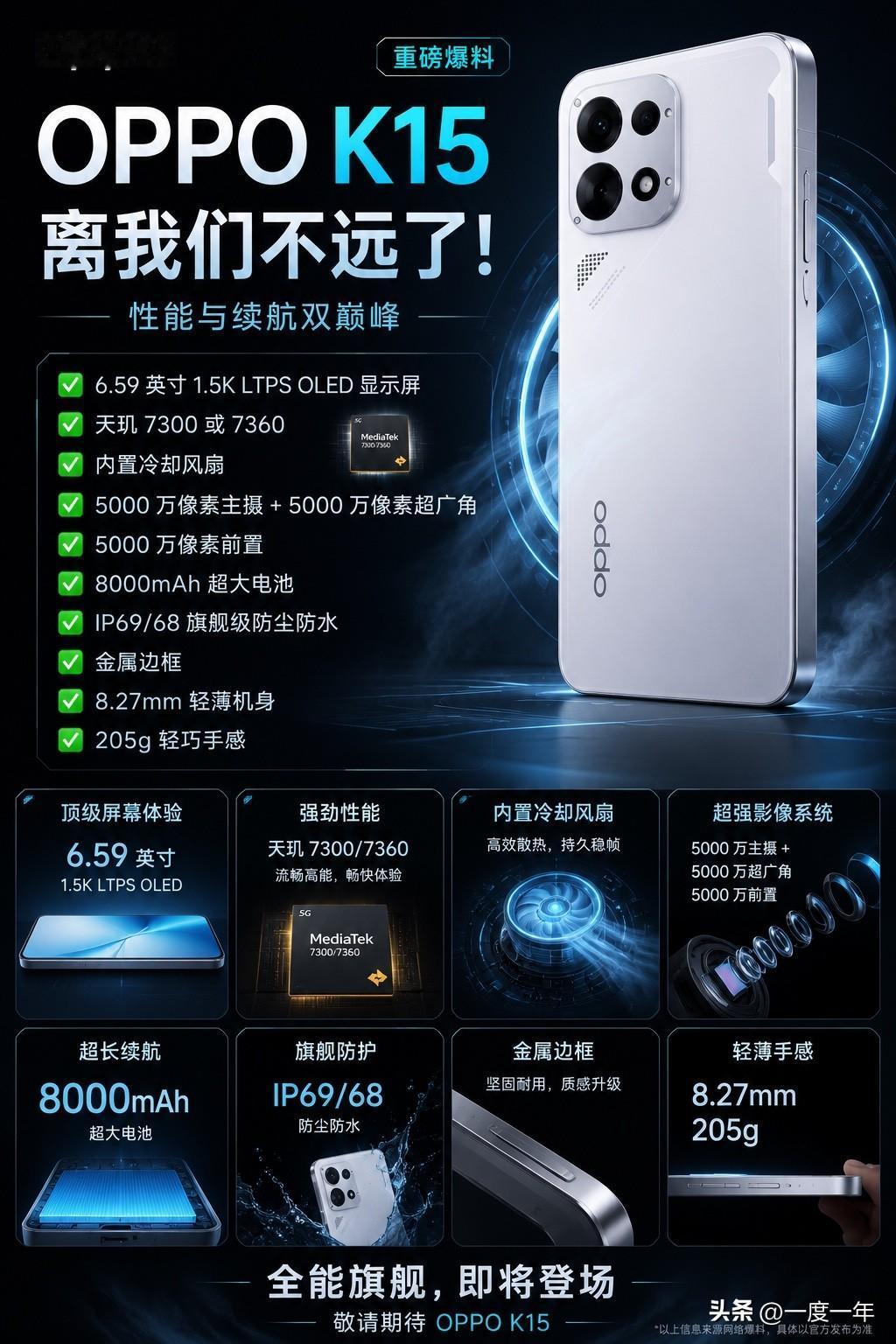 OPPO K15的爆料越来越多，如果目前的信息属实，这代K系列确实有点意思，不再