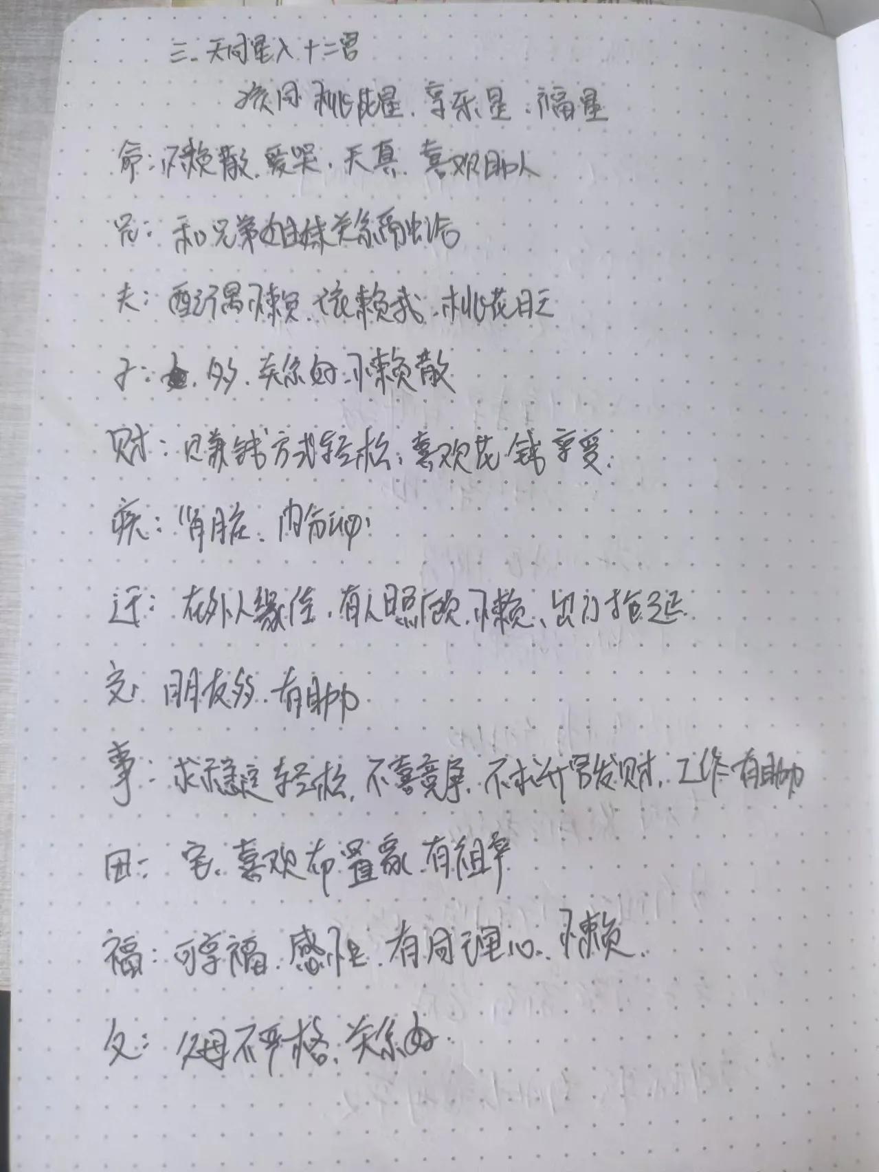 紫微斗数天同星在十二宫的含义，天同是一孩童星，福星，享乐星。

个人命盘天同在兄