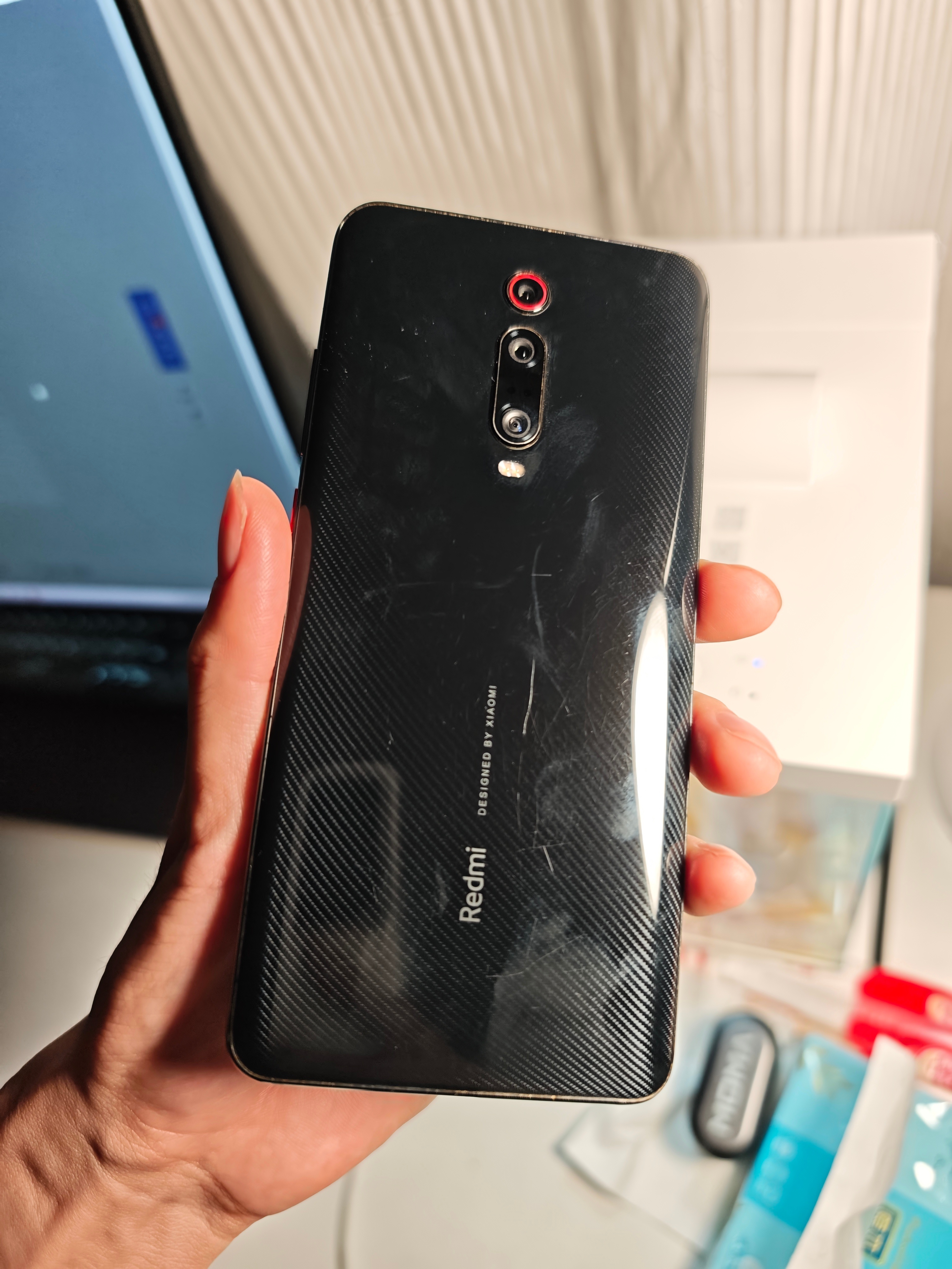 红米发布会 把我的初代REDMI K系列手机拿出来了！真全面屏！
