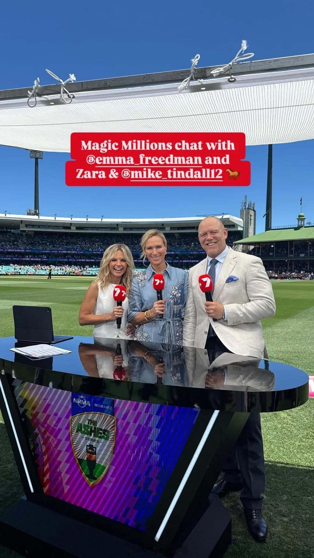 英国王室  今天扎拉廷德尔和迈克廷德尔在澳大利亚悉尼接受电台采访🇦🇺 