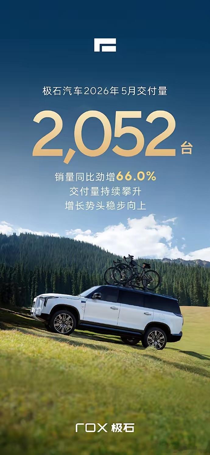极石汽车的5月销量2000多辆，颇有有一股“黑马”气质…… 