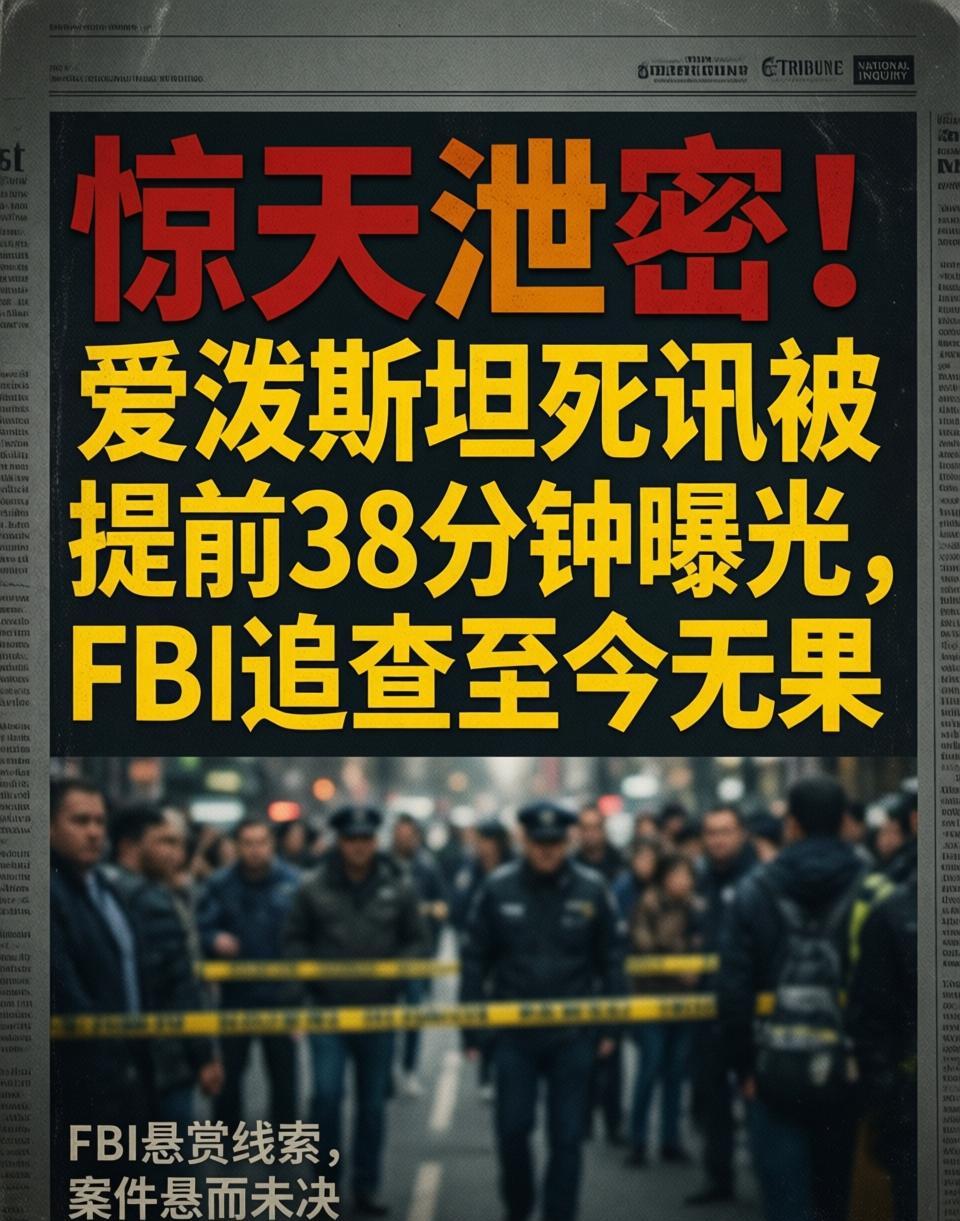 爱泼斯坦死亡时间被提前曝光——38分钟，一个让FBI至今解释不了的时间差

这事