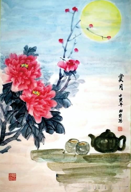 《八月十五日
夜同诸客玩月》
——唐·白居易
月好共传唯此夜，
境闲皆道是东都。