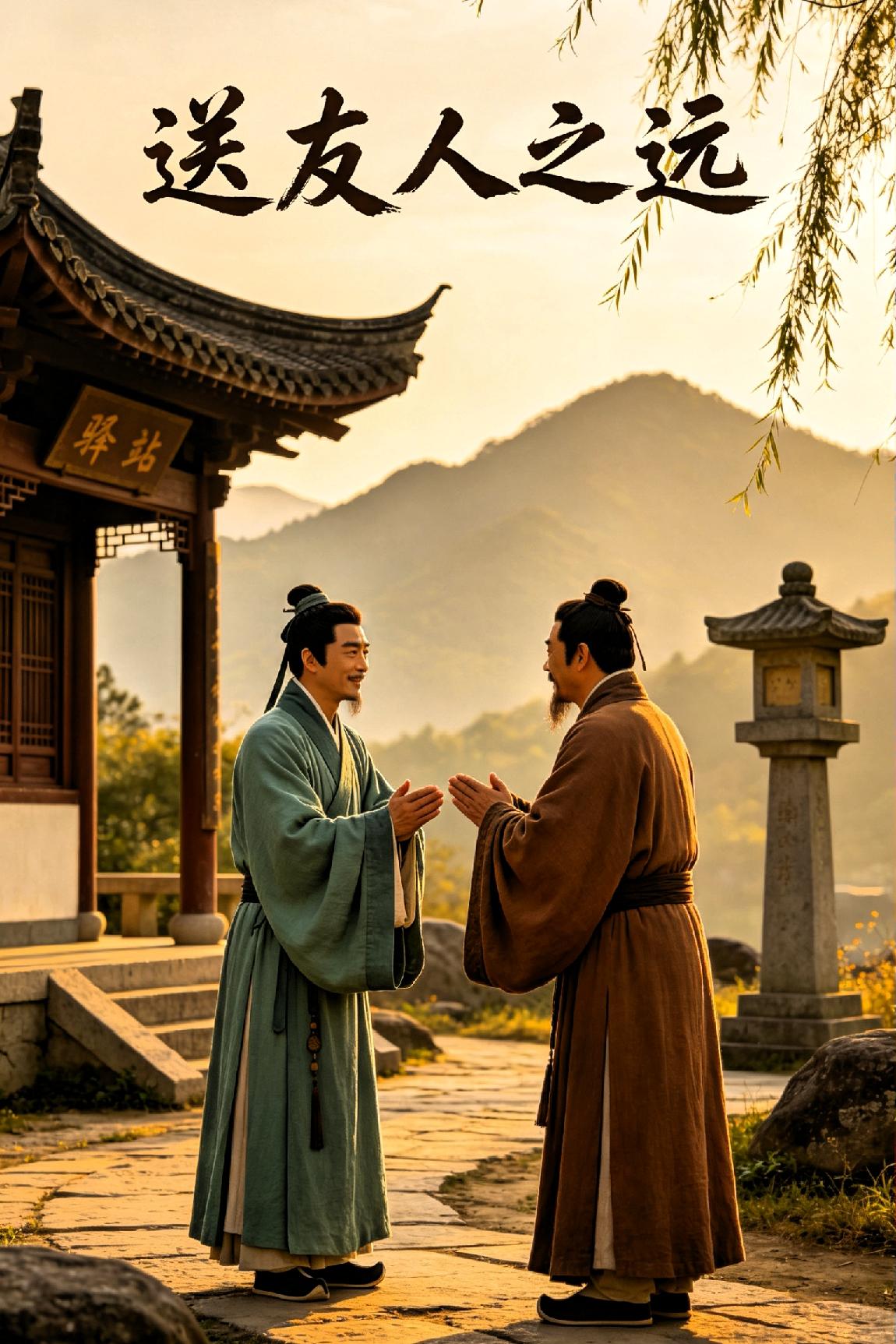 送友人之远.(七言律诗)

 
祖帐临风别故丘，征帆渐向碧云流。

长亭把酒凝愁