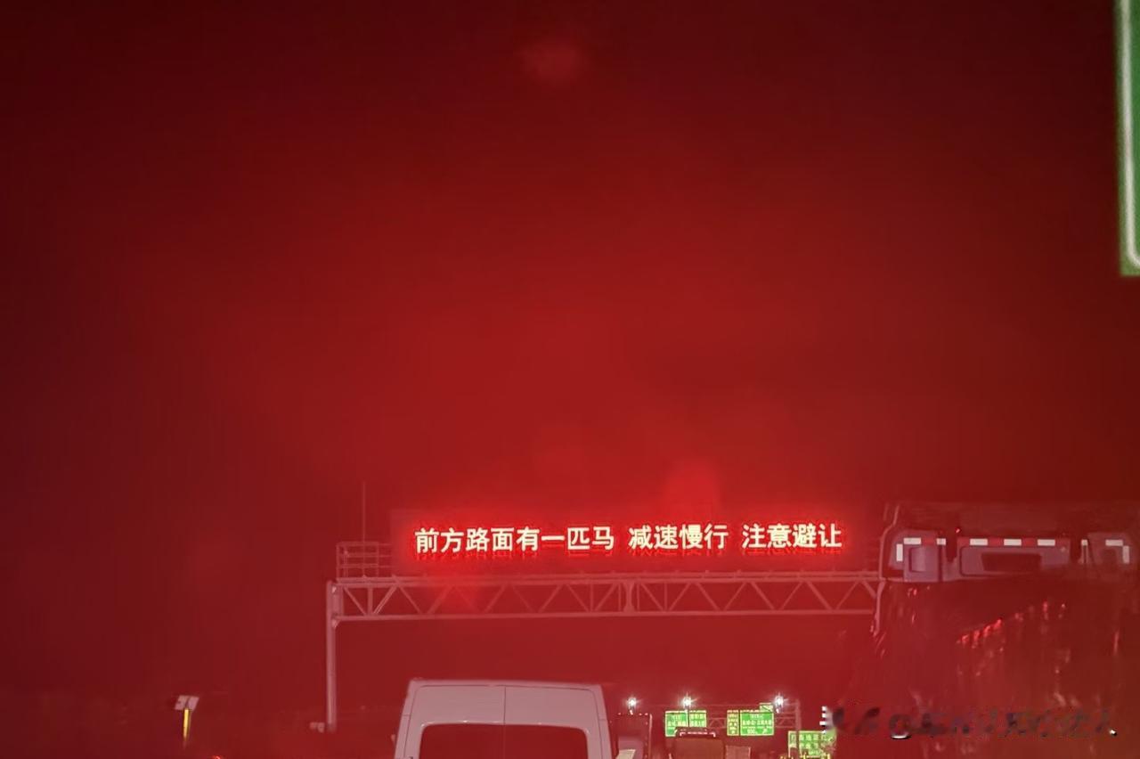 G15高速为什么会有一匹马？
 
跑G15高速看到提示标语，写着前方高速有一匹马
