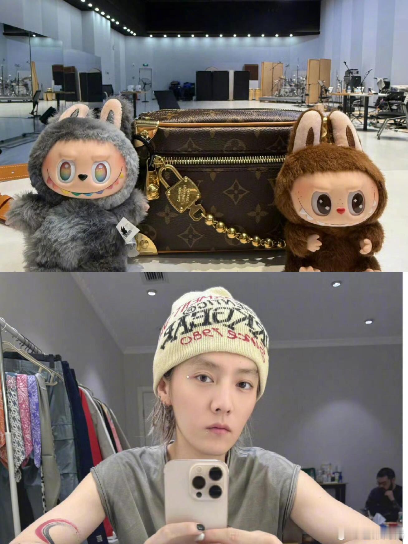 女明星人手一只labubu不止女明星爱labubu，男明星也是人手一只的程度了[