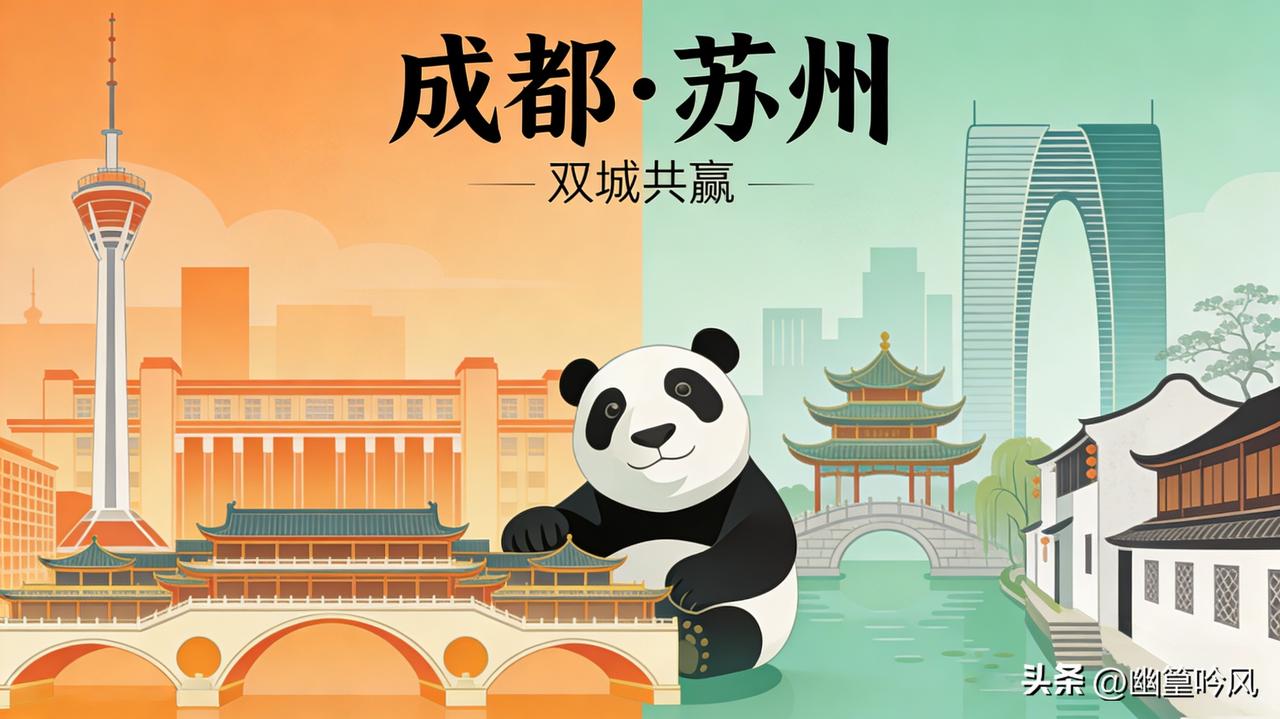 成都需要多少年才能赶超苏州?不用纠结谁赶超谁！成都重消费与科创辐射，苏州强制造与