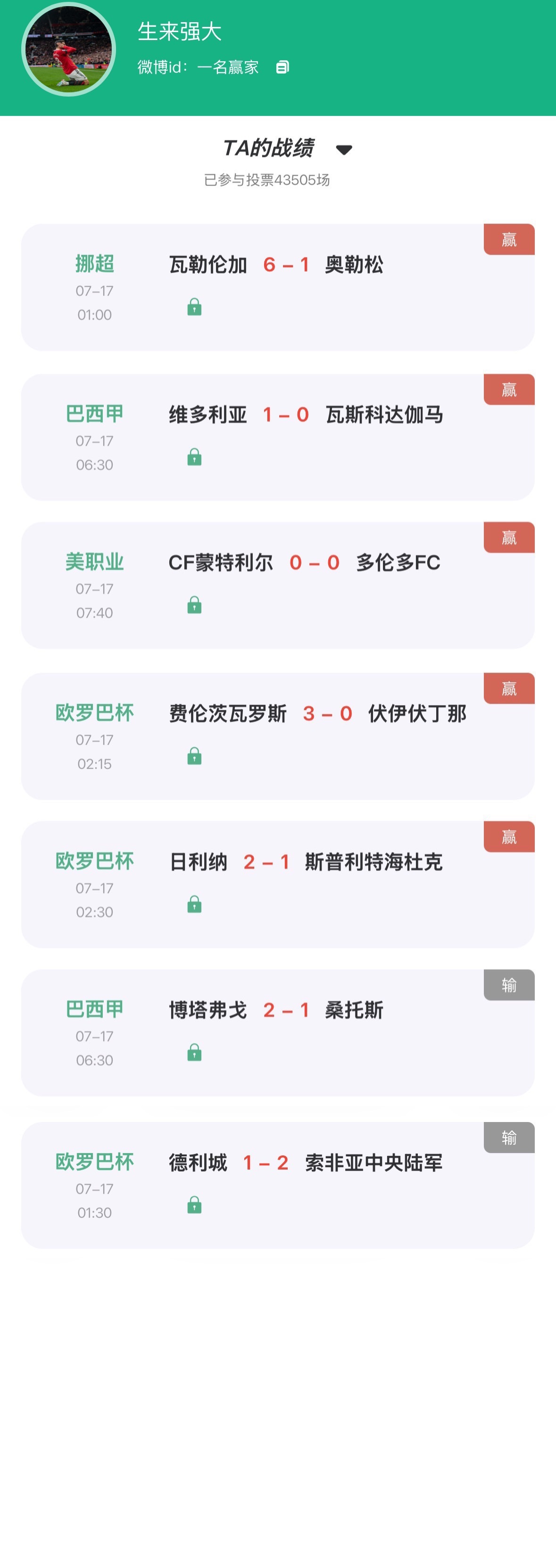 【“猜球”——民间高手】去年单关冠军 昨日单关精准命中瓦勒伦加，竞彩斩获7中5的