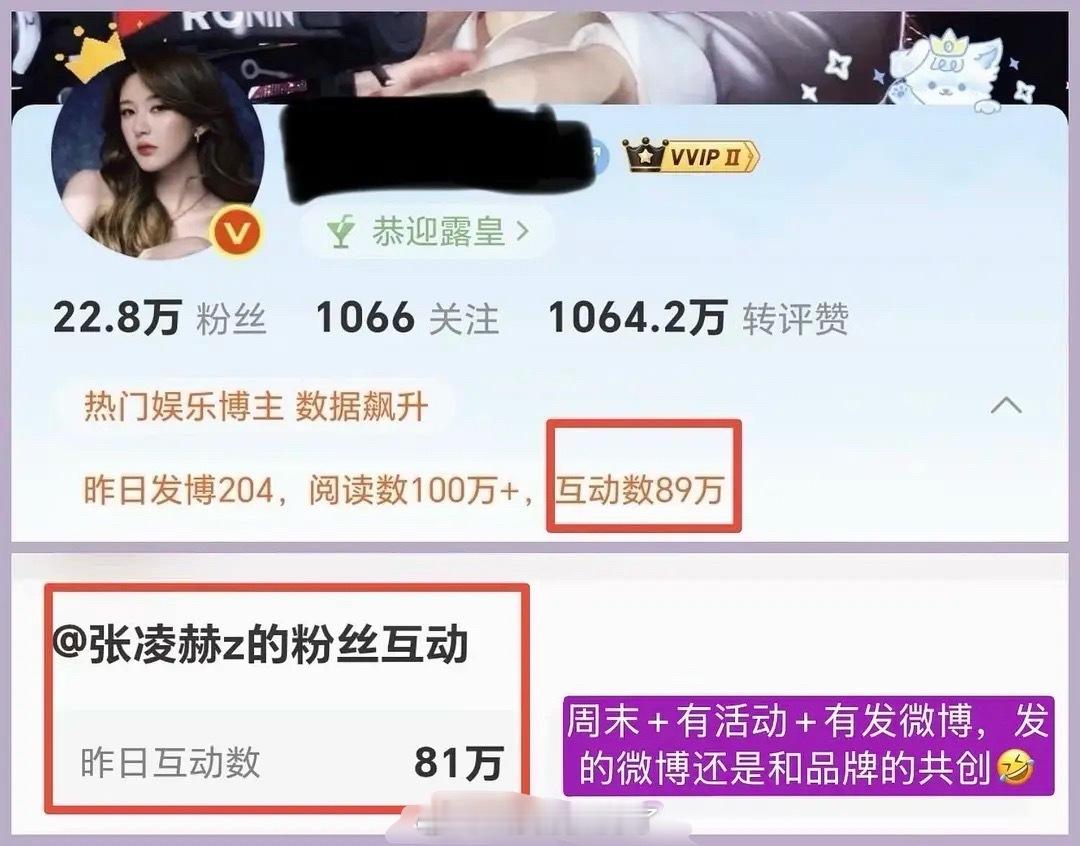 有网友发现赵露思粉丝的微博互动都比张凌赫高，真的假的