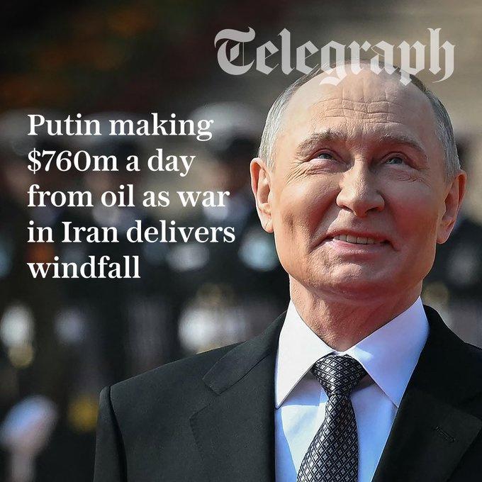 伊朗这场仗打起来，俄罗斯成了意外的赢家。

据基辅经济学院的数据，俄罗斯3月的石