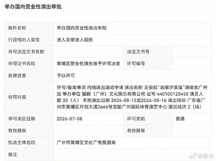 王俊凯广州场演出时间王俊凯广州场好像是真的王俊凯广州双场定档8.15-16，首场