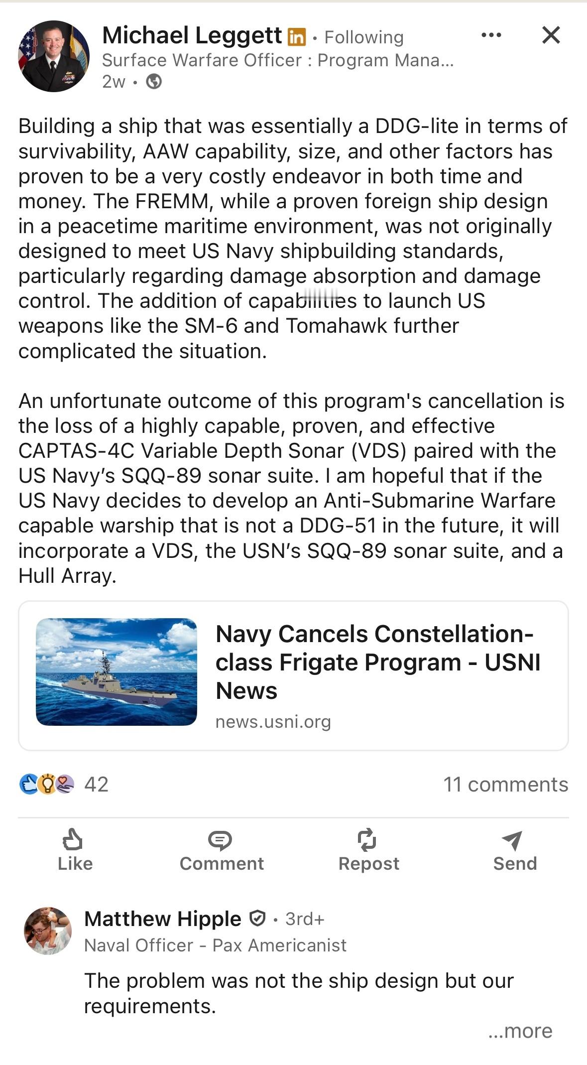 中外舰闻 每天认识一件兵器 烽火问鼎计划 Michael Leggett，你知道