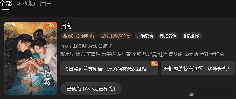 这一秒过火期待榜一，归鸾飙升榜一，🐮剧粉盘伟大 