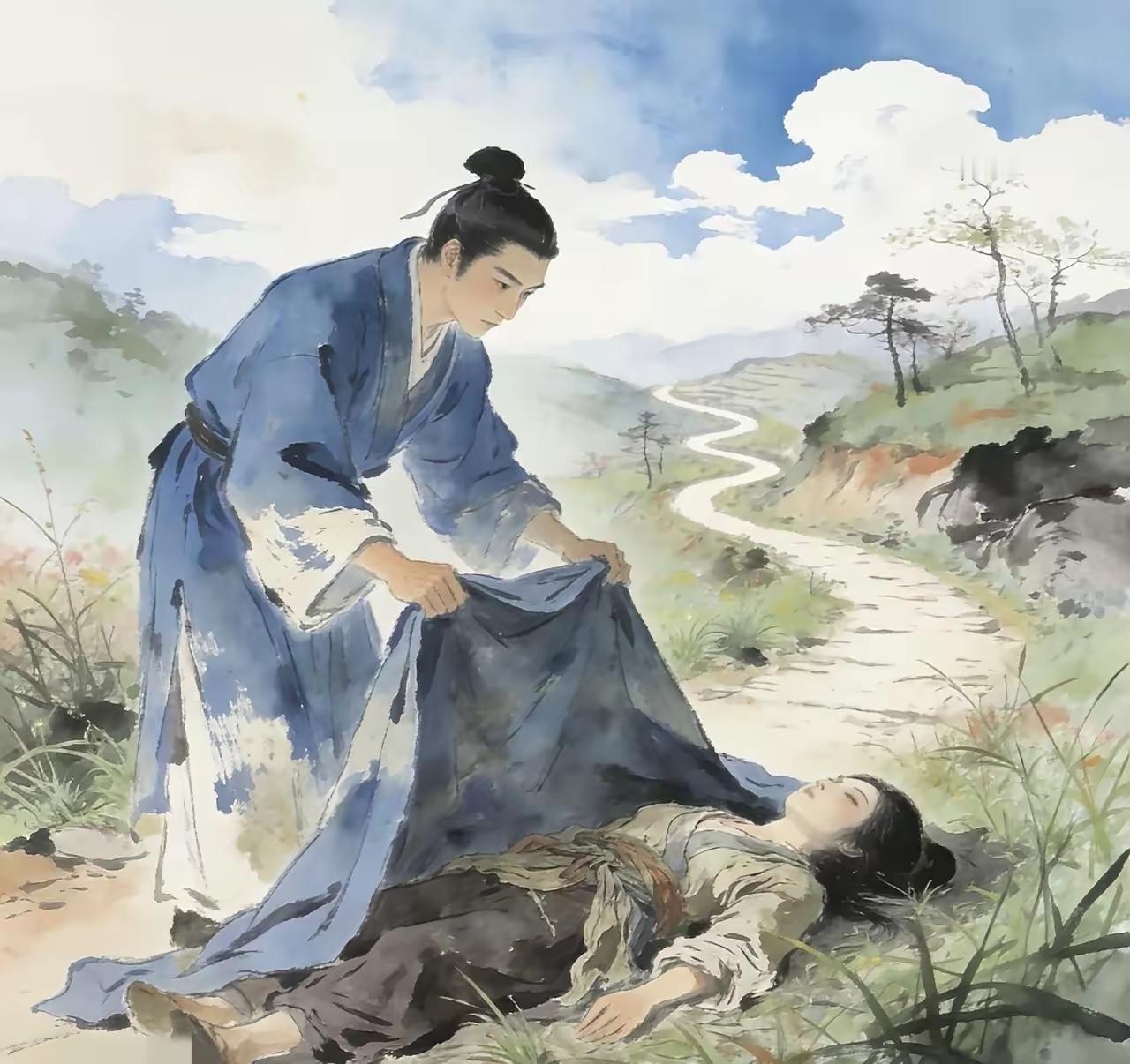 1411年，马铎在进京赶考的路上，看到有一个女子的尸体在路边暴晒，他于心不忍，脱