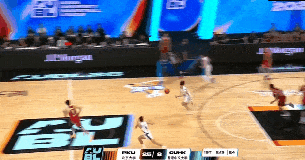 AUBL：港中大上篮&补篮皆不进，北大三分投进28-8领先港中大