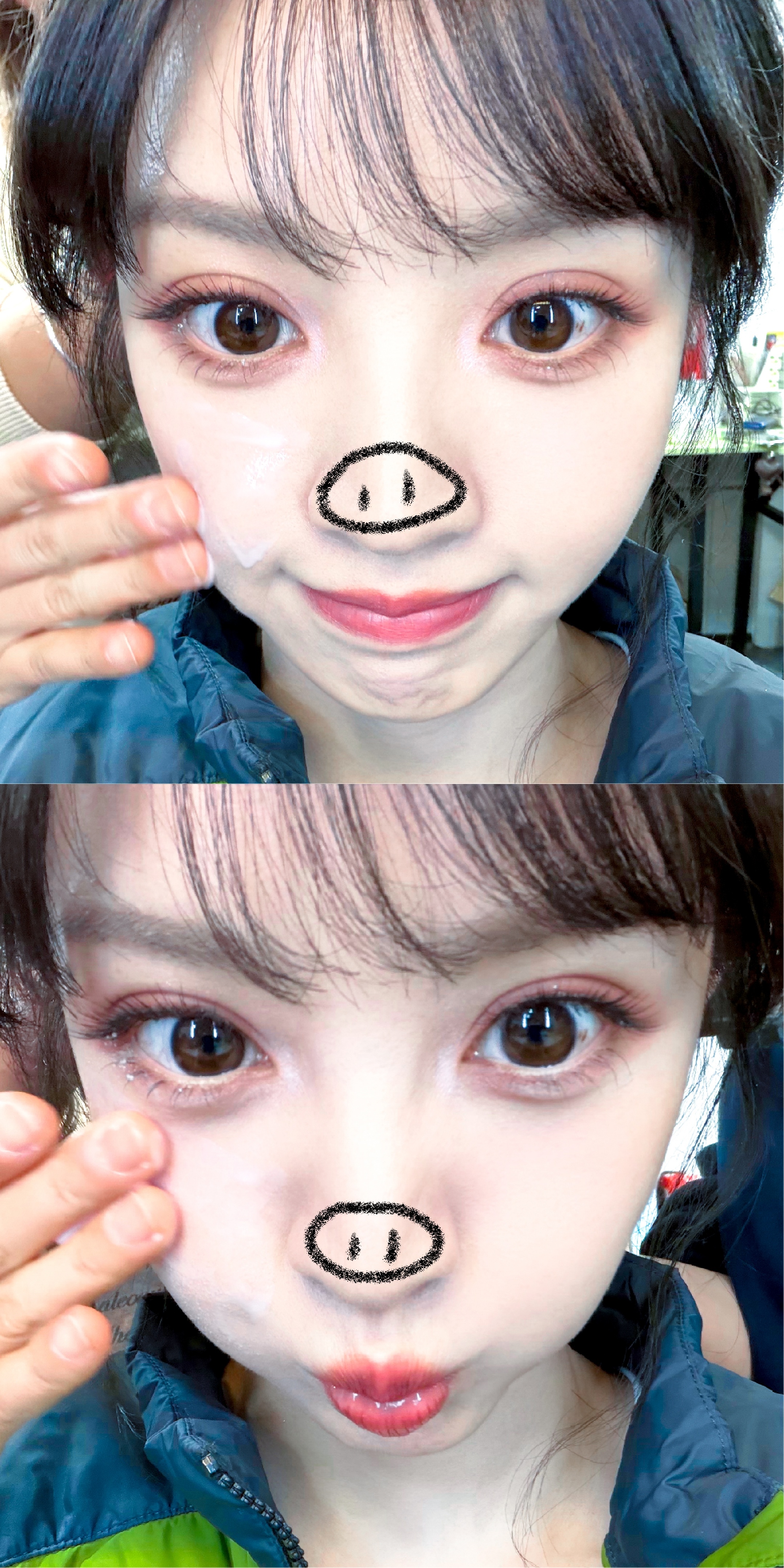 好可爱好呆萌的小猪细微🐽田曦薇被裙子勒成这样