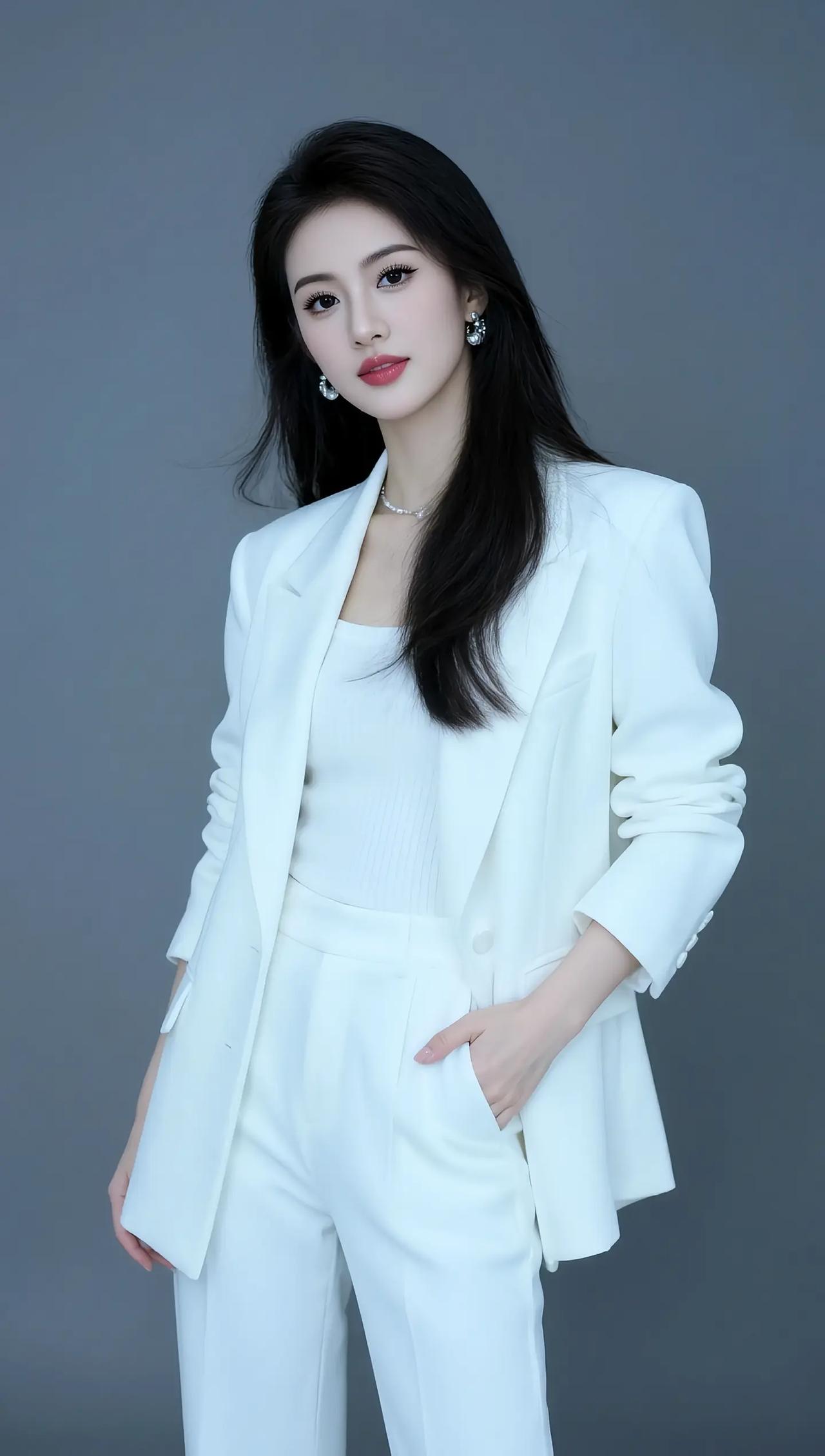 优雅白西装，职场女性魅力满满！