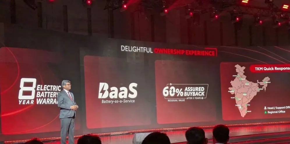 丰田借鉴蔚来BaaS（电池服务）模式，在印度推出电动SUV Urban Crui