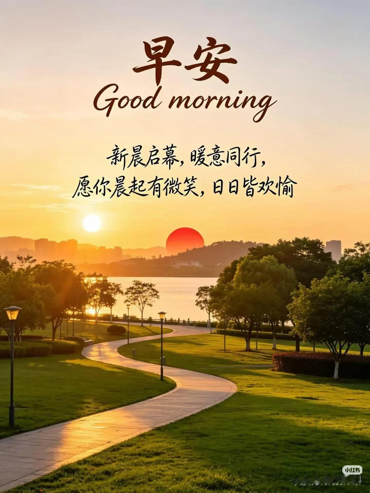 清晨送来浅浅的祝福，愿风霜远离亲人，病痛慢慢消散。心怀希望，向阳前行，每一天都吉