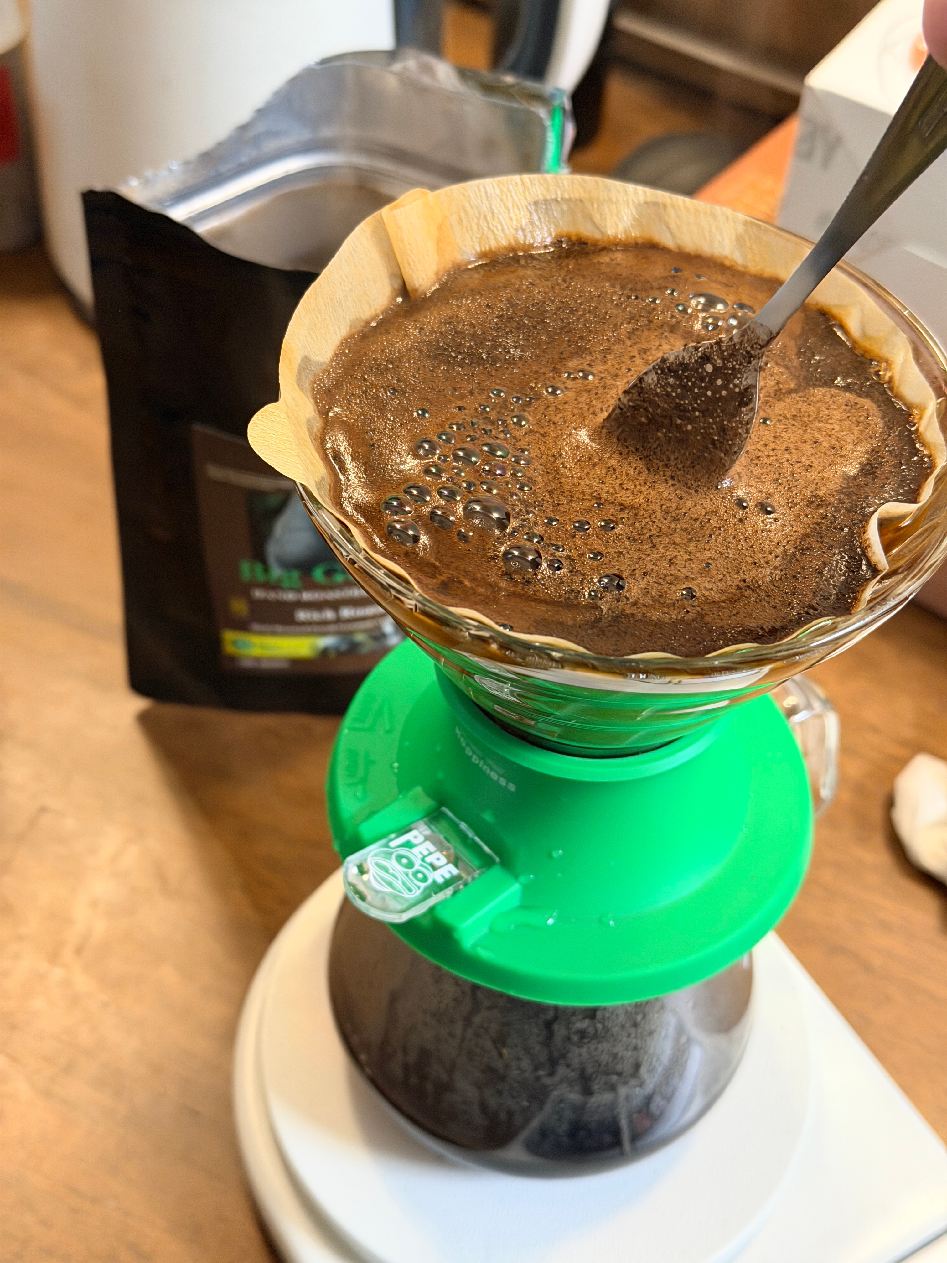感谢非洲主理人侯老师带回来的自己摘自己炒自己捣的全手作咖啡粉 ​​​