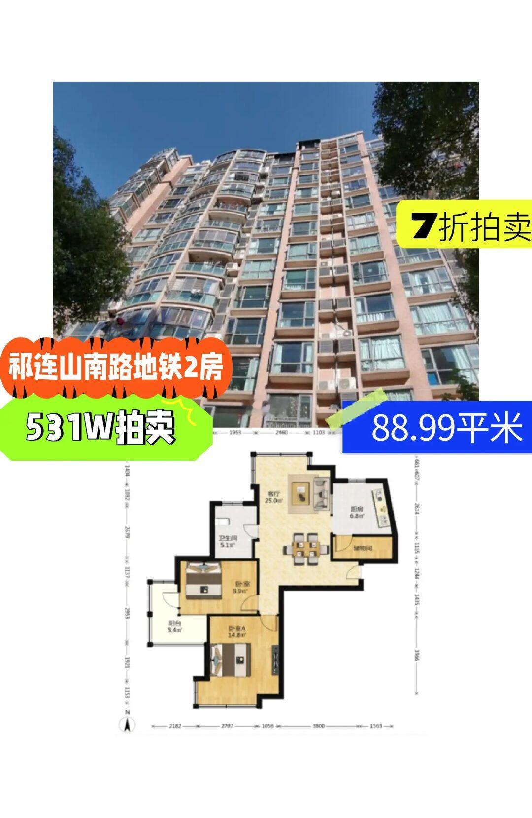 上海法拍房 普陀  金沙雅苑 2房 7折拍卖
