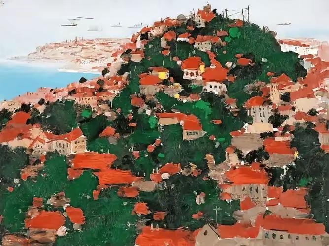 王铎：吴冠中画的《青岛》
这是吴冠中1975年来青岛采风时，画的油画《青岛》。我