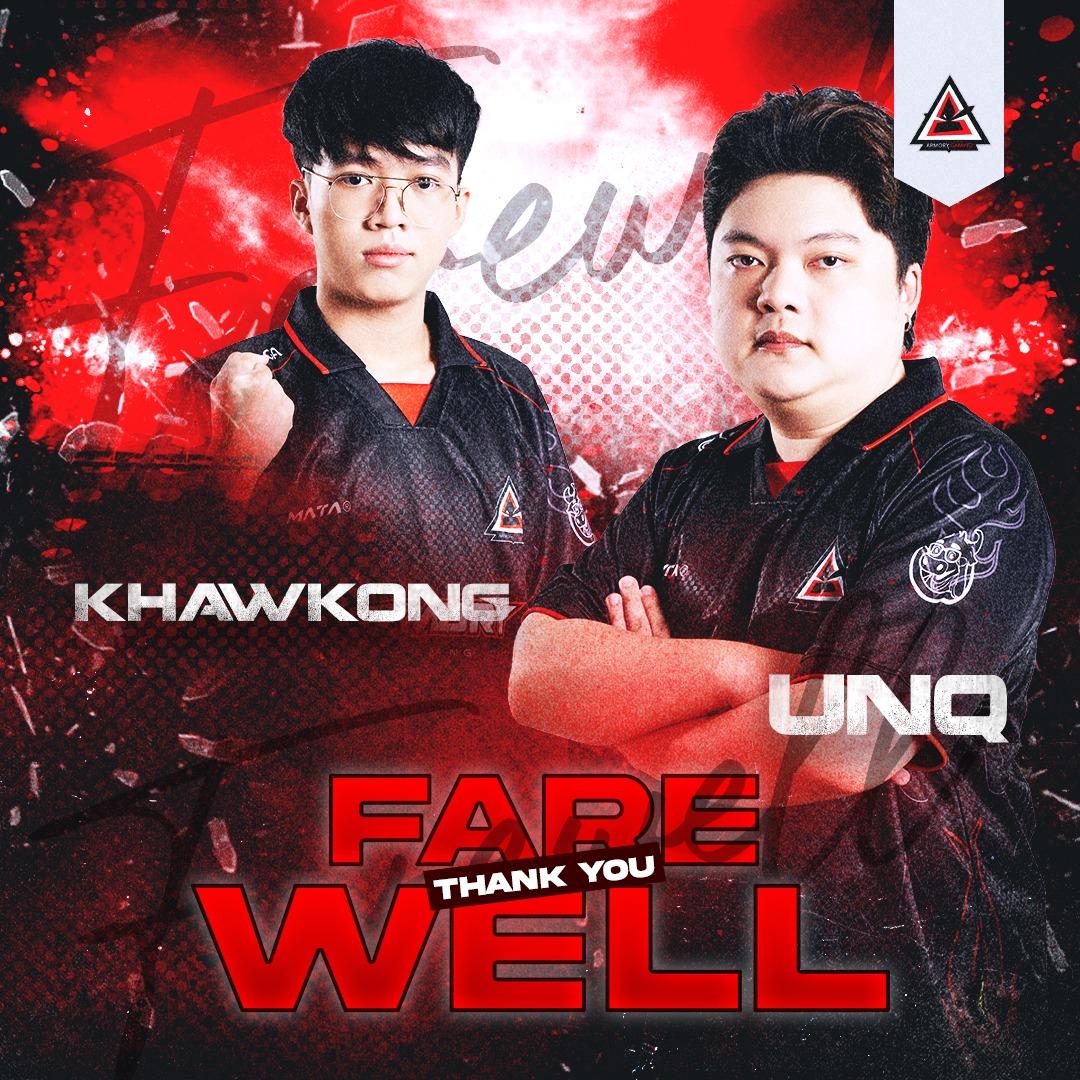 AG战队社媒官宣：与UNQ以及Khawkong解约