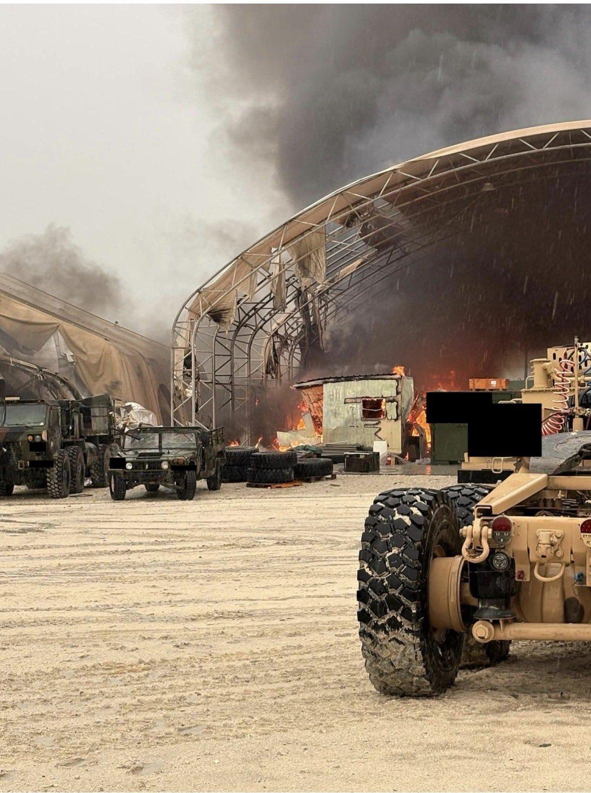 伊朗袭击了位于阿联酋的美国“爱国者”导弹基地。据报道无人受伤。照片由消息人士提供