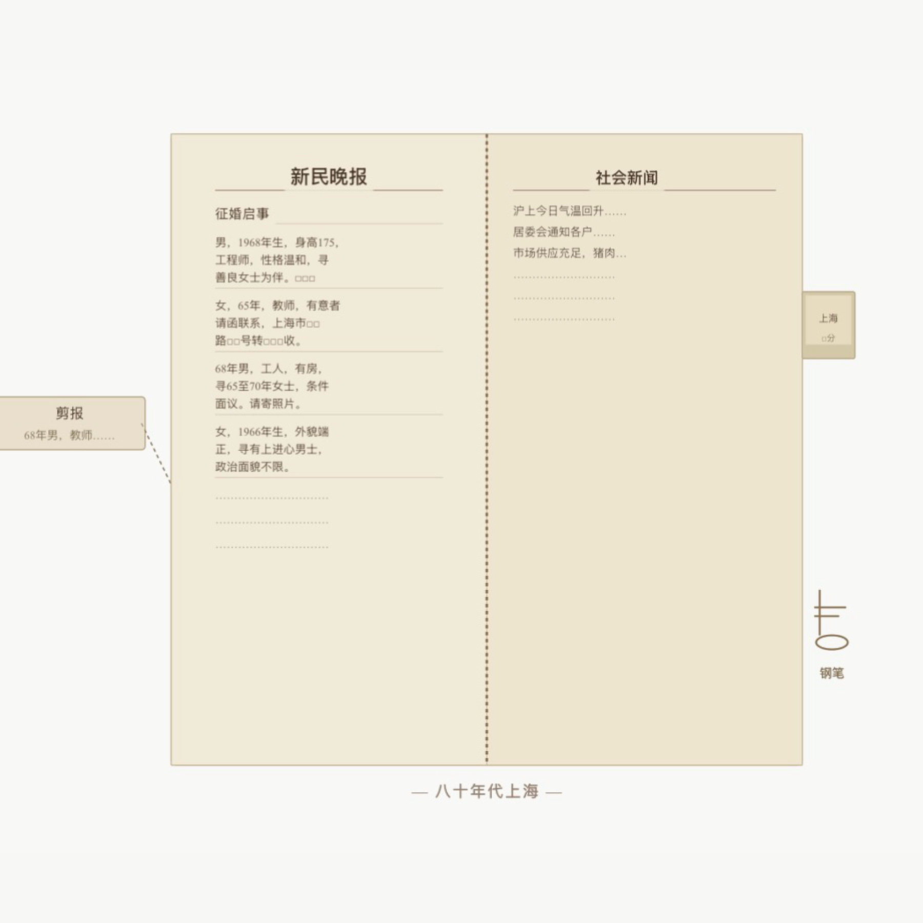 魔都往事 【中缝里的人间】 作者：AH小时候家里订着《新民晚报》。傍晚报纸送来，