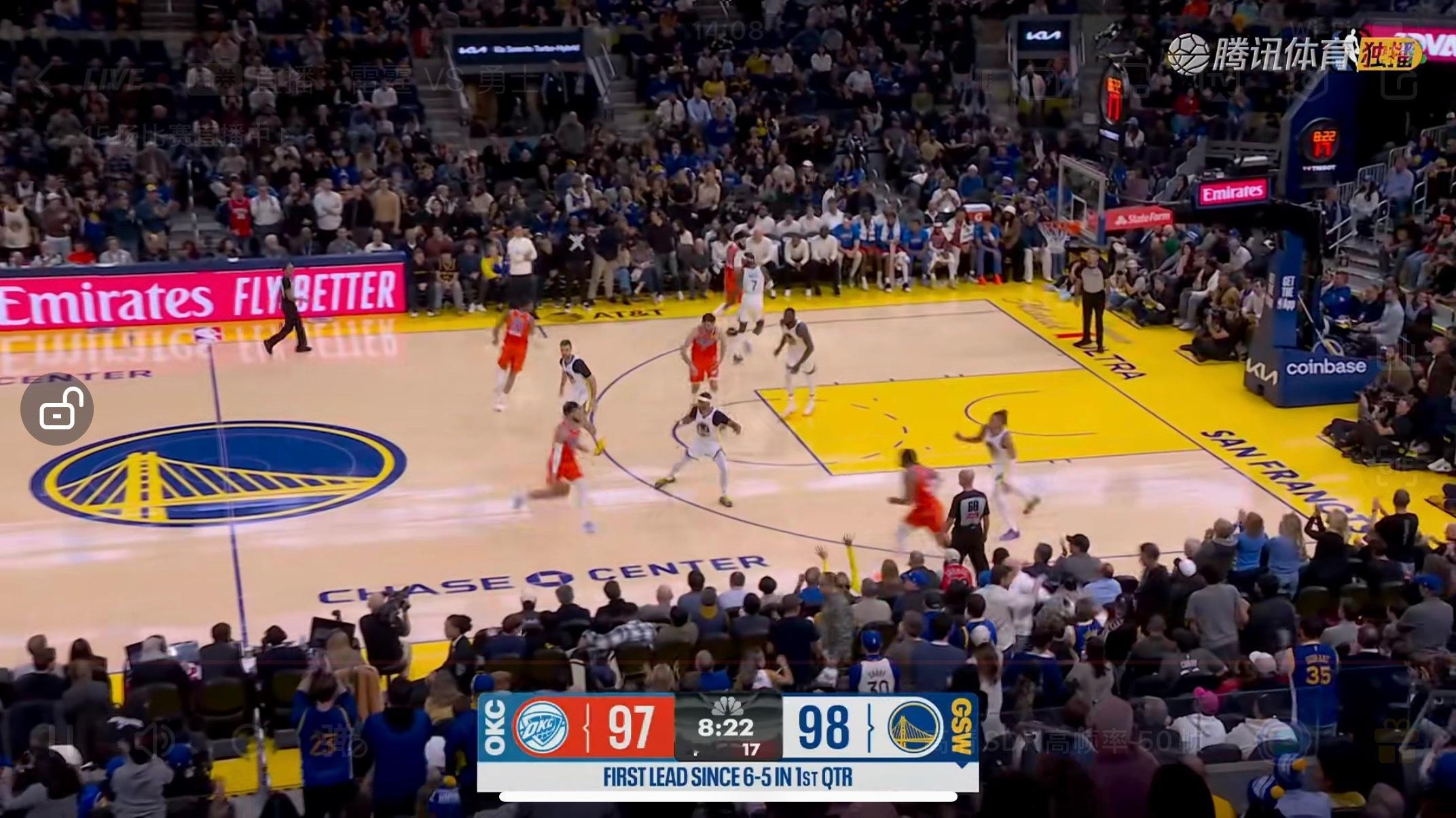 勇士反超雷霆💥雷霆vs勇士