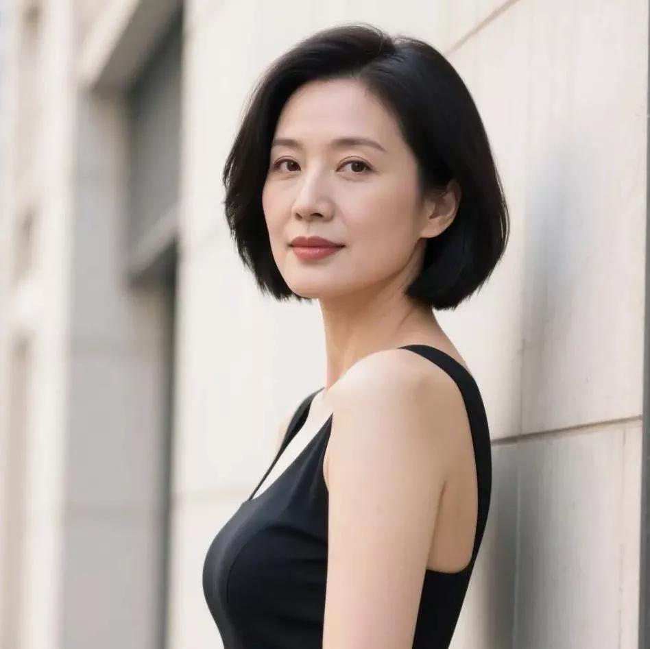 都市雅致女性，优雅黑裙，自信微笑。气质黑裙搭配 气质黑裙 黑裙感美女 贵气黑裙女