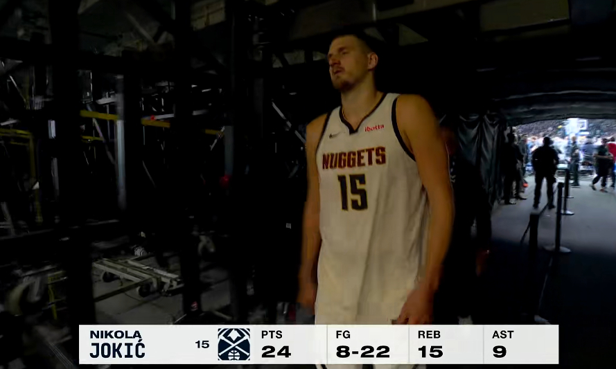 麦丹上篮之后，约基奇暴走，双方发生冲突了，真的很少见约基奇这样… 从“大点兵”之