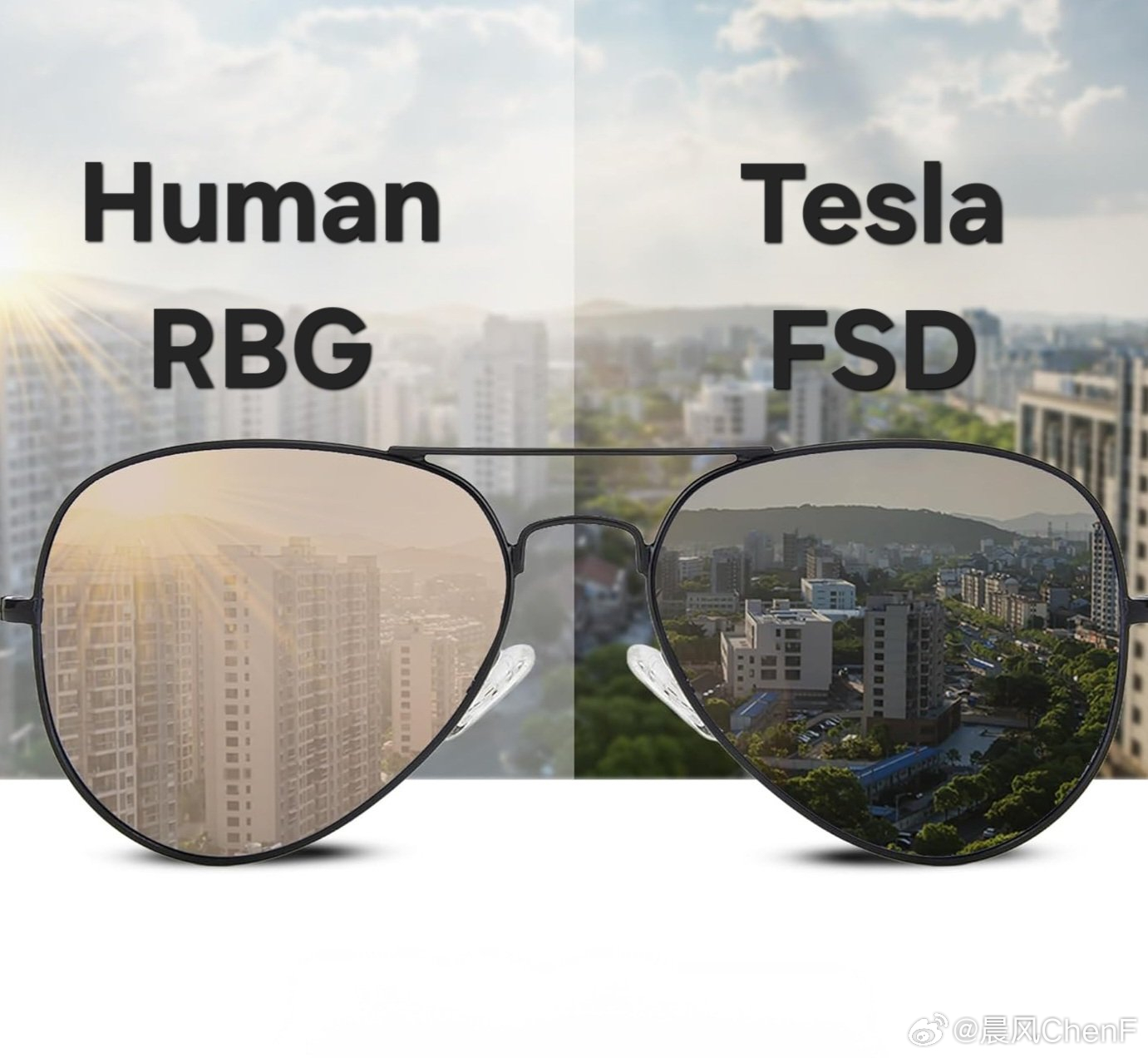 不要再说人眼跟特斯拉摄像头一样的效果了真的差远了特斯拉