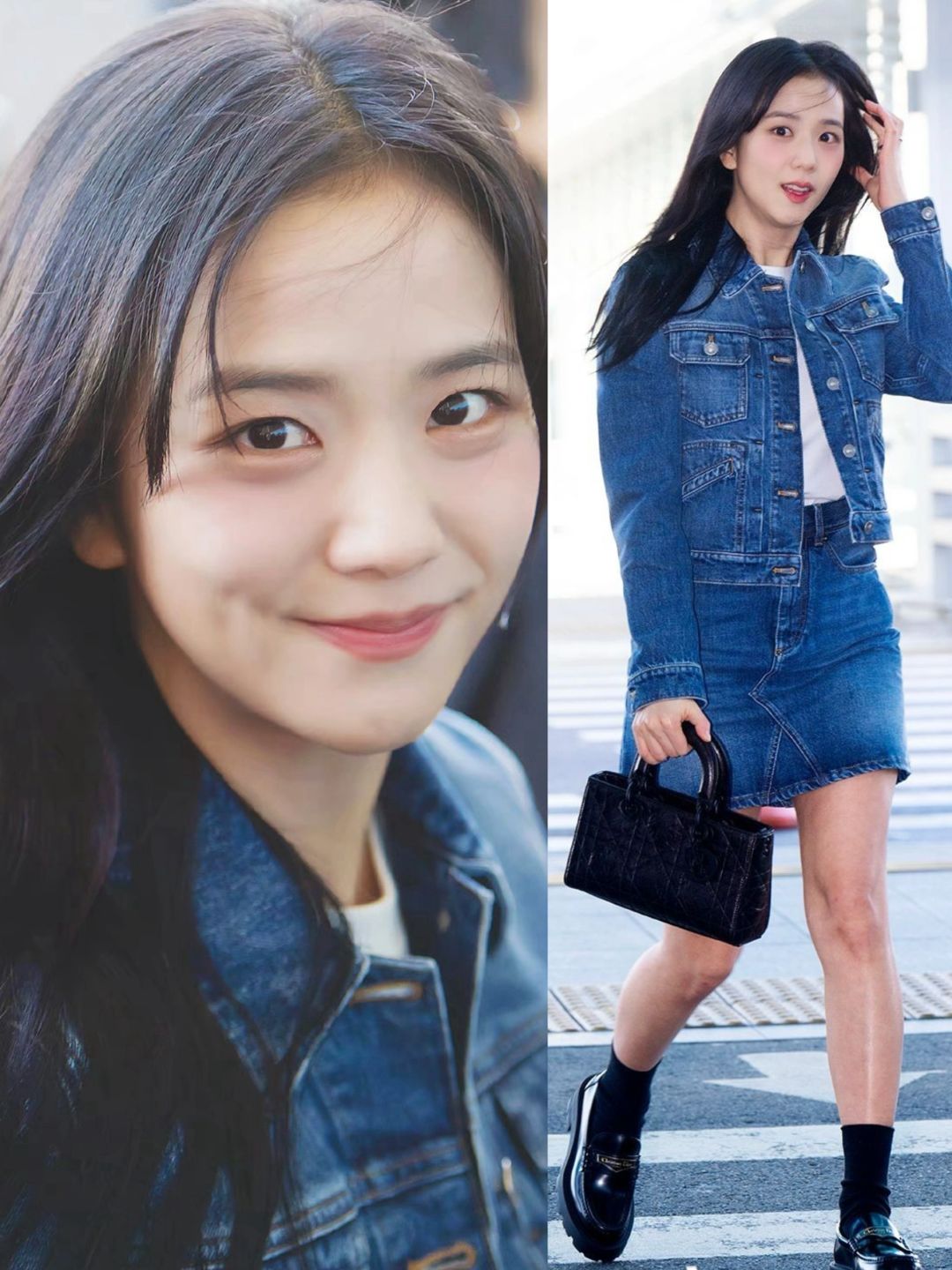Jisoo今日机场街拍，秀秀姐真的太美了！