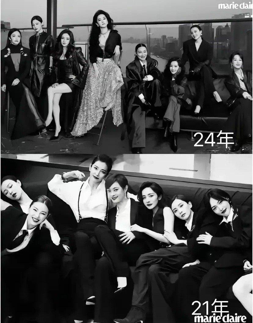 果然是谁红，谁资源多，谁人脉广，谁在C位。21年的时候C位还是李冰冰，24年的时