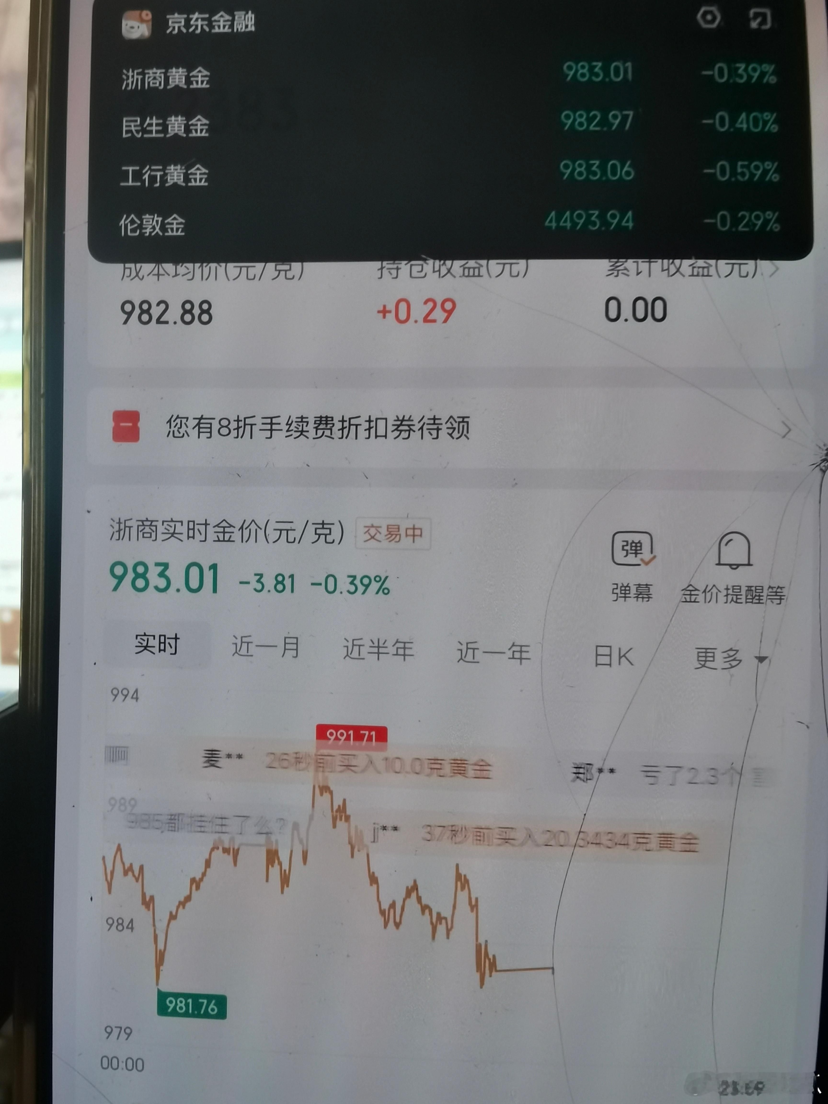 黄金下跌白银上涨 现在可以分批入场了。短线长线都合适，在掉就加仓拉低均价，但是目