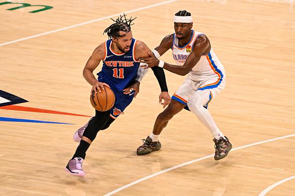 上周末纽约尼克斯对阵俄克拉荷马城雷霆的NBC《Sunday Night Bask