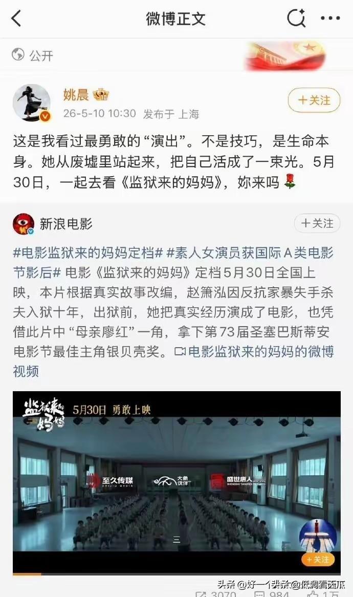 一看是姚晨支持的，我就知道这部作品是什么货色了！

然后再一看是西方拿奖的，我更
