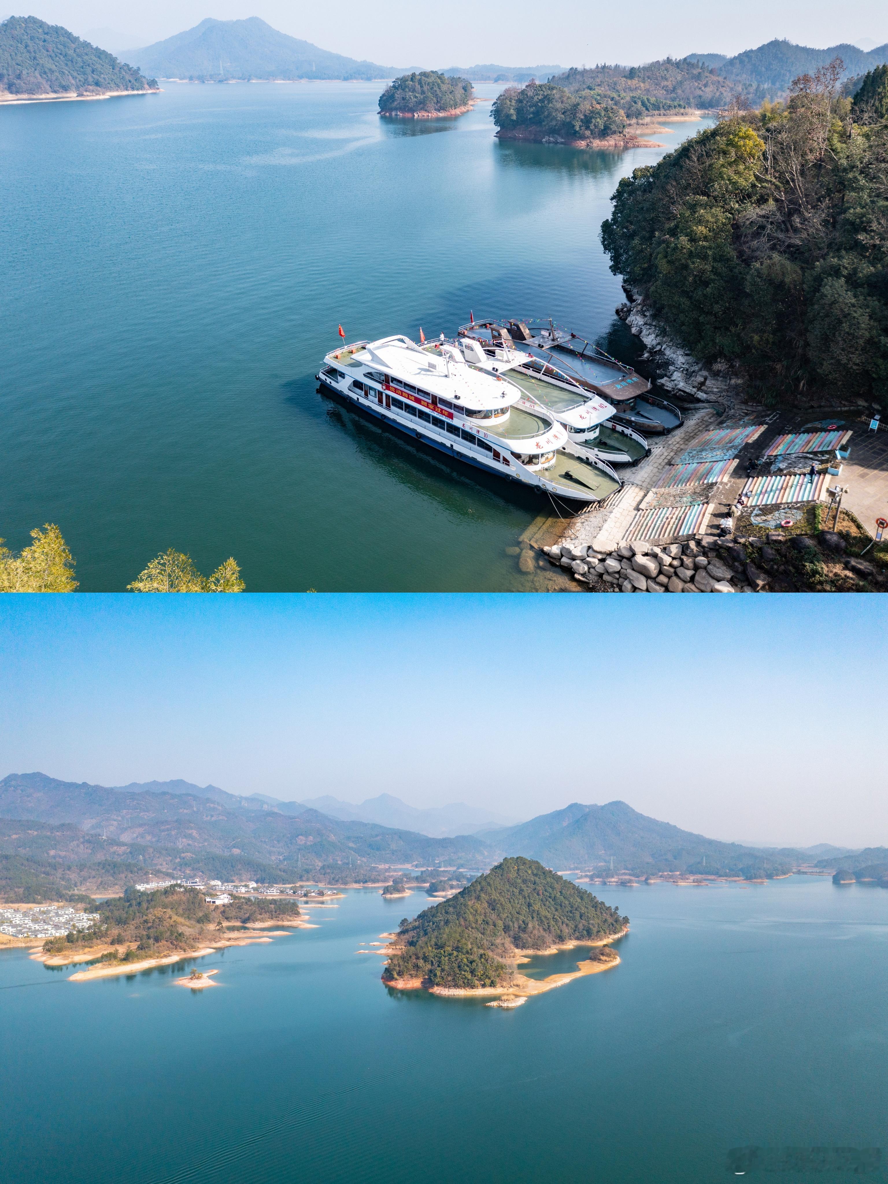 #悦动狮城回家过年# 在千岛湖的西南湖区，有一处龙川湾景区。这里大小岛屿环绕错落